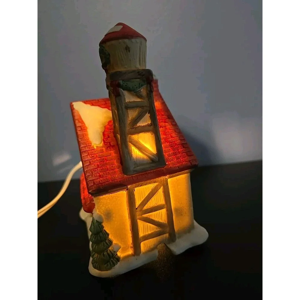 Vintage Christmas Village House Light 